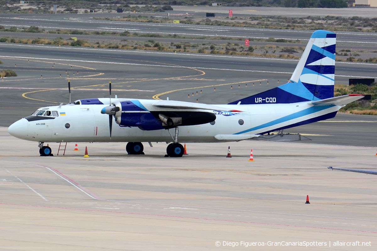 UR-CQD · Antonov An-26B · (LPA / GCLP)