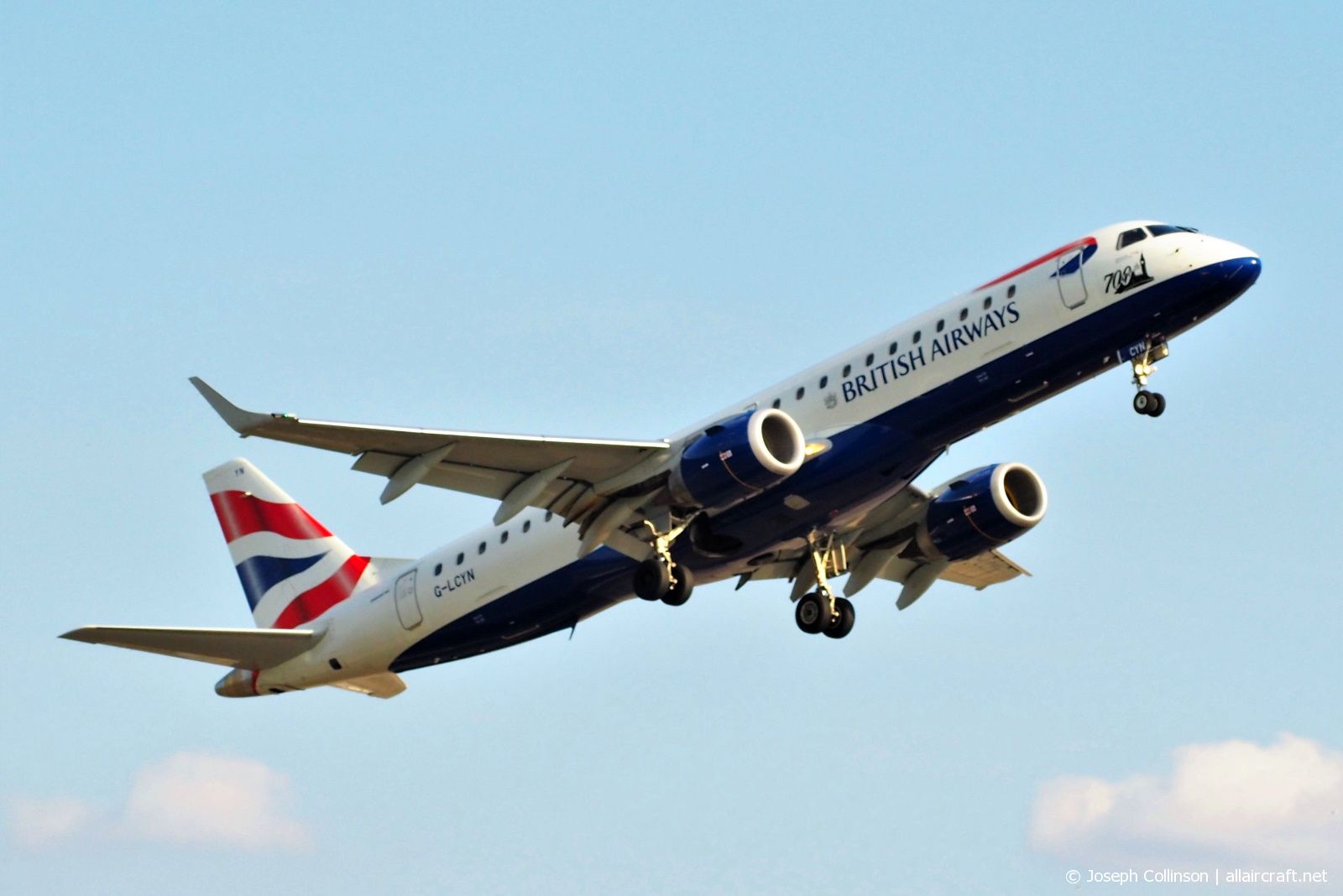 G-LCYN (cn 19000392) Embraer 190-100SR