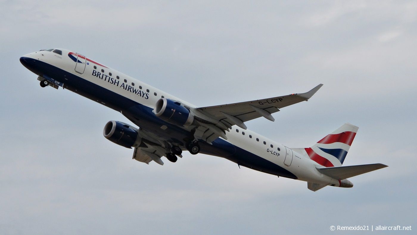 G-LCYP (cn 19000443) Embraer 190-100SR