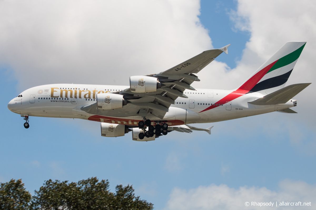 A6-EOO · Airbus A380-861 · (SIN / WSSS)