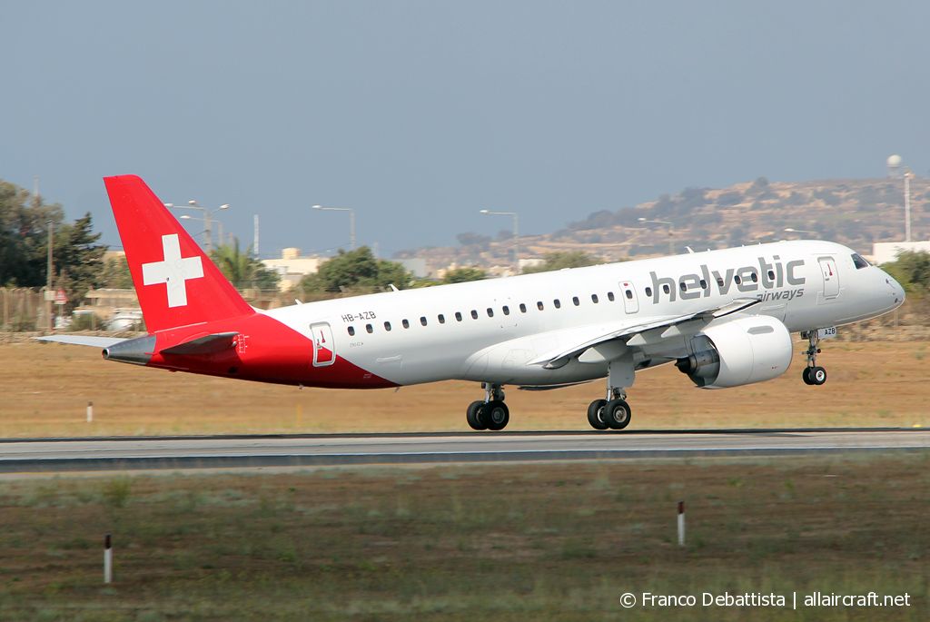HB-AZB · Embraer 190-300STD · (MLA / LMML)