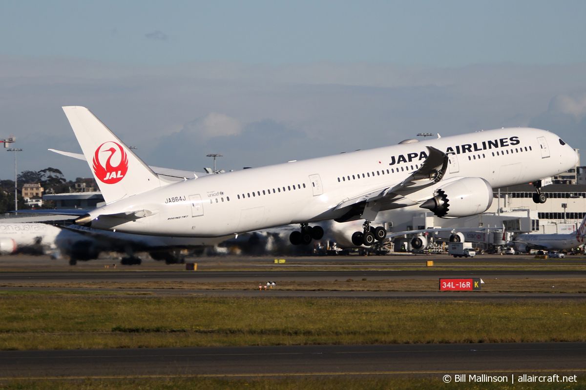 JA864J · Boeing 787-9 Dreamliner · (SYD / YSSY)