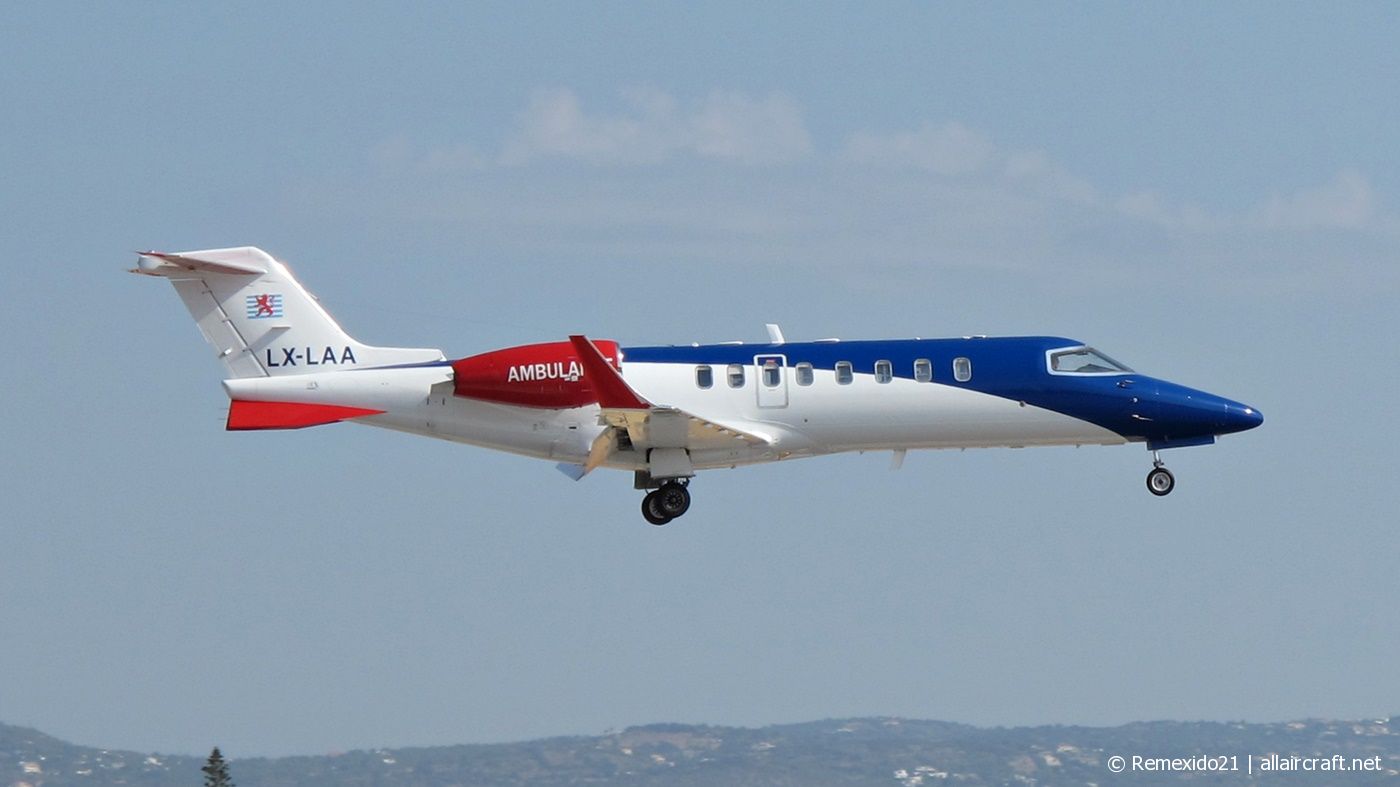 LX-LAA · Bombardier Learjet 45 · (FAO / LPFR)