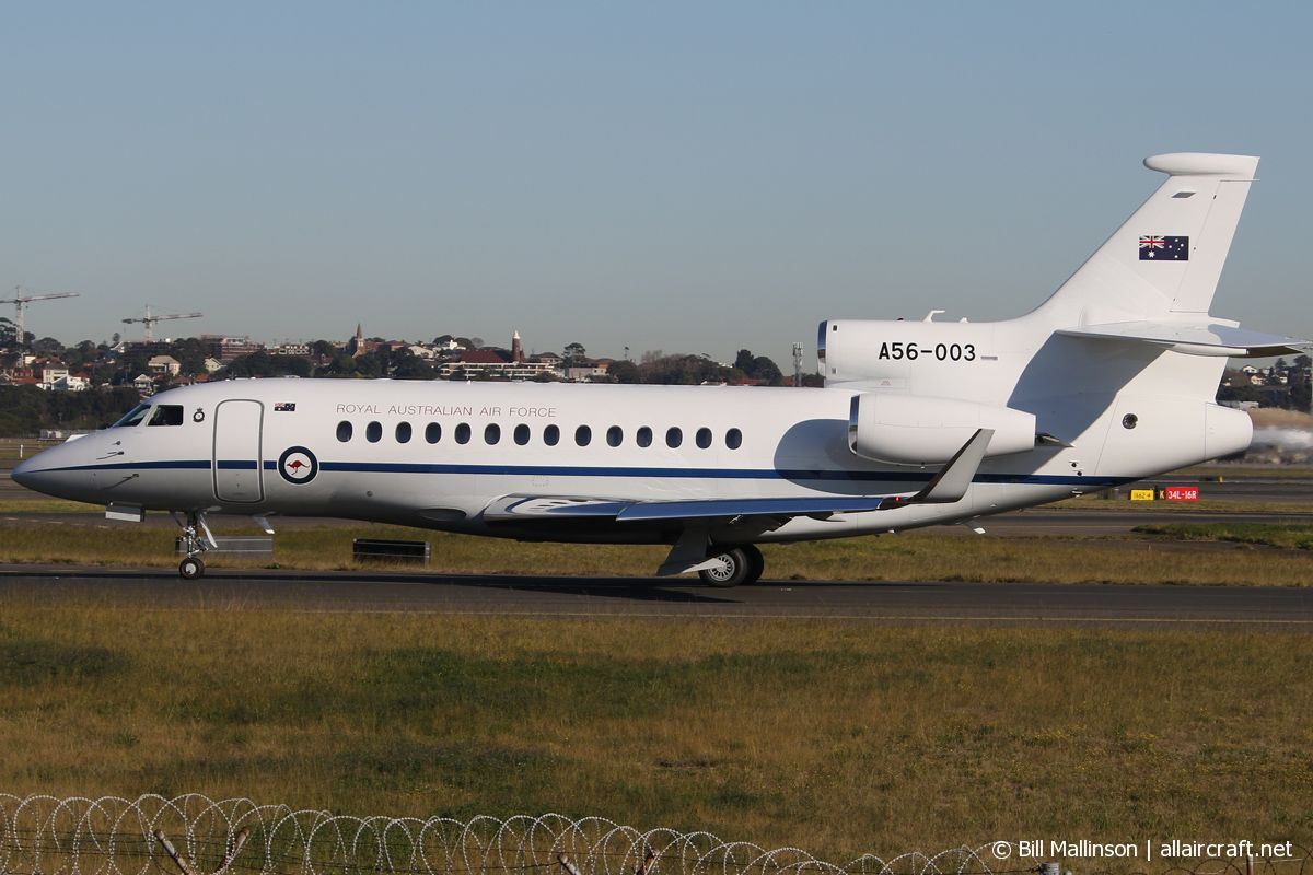 A56-003 · Dassault Falcon 7X · (SYD / YSSY)