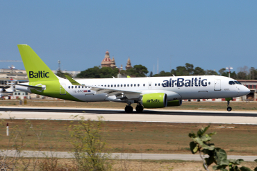 YL-BTC · Airbus A220-300 · MLA / LMML
