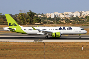 YL-BTG · Airbus A220-300 · MLA / LMML