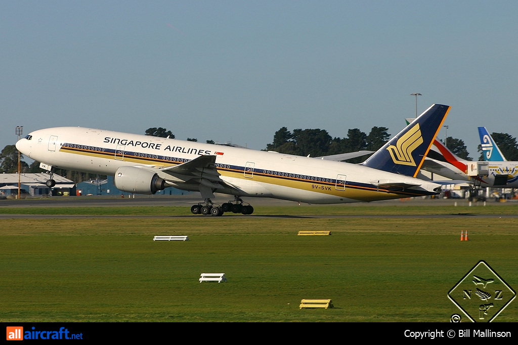 9V-SVK · Boeing 777-212/ER · (CHC / NZCH)