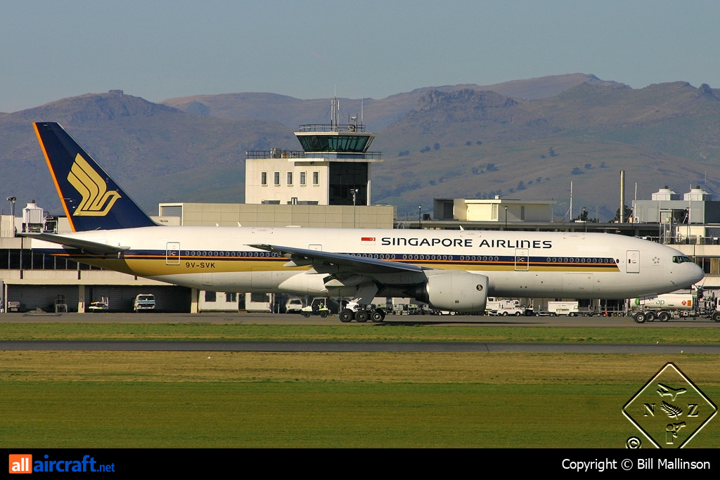 9V-SVK · Boeing 777-212/ER · (CHC / NZCH)