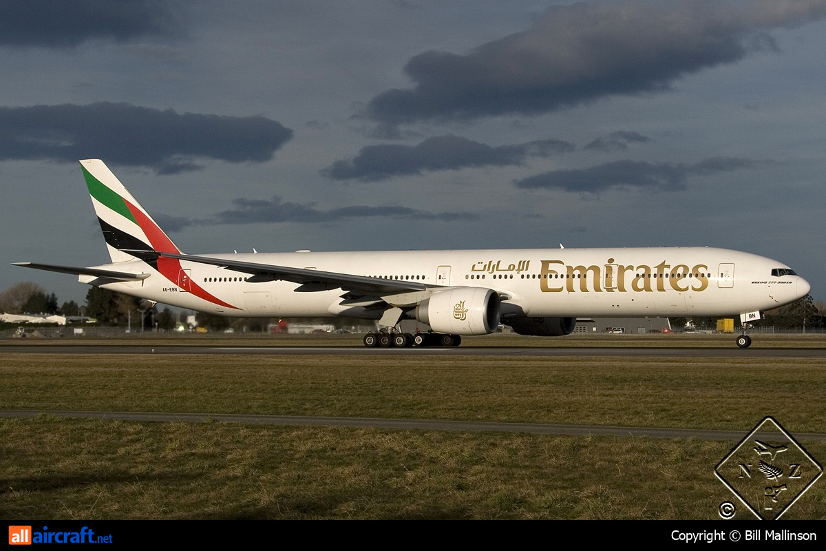 A6-EBN · Boeing 777-36N/ER · (CHC / NZCH)