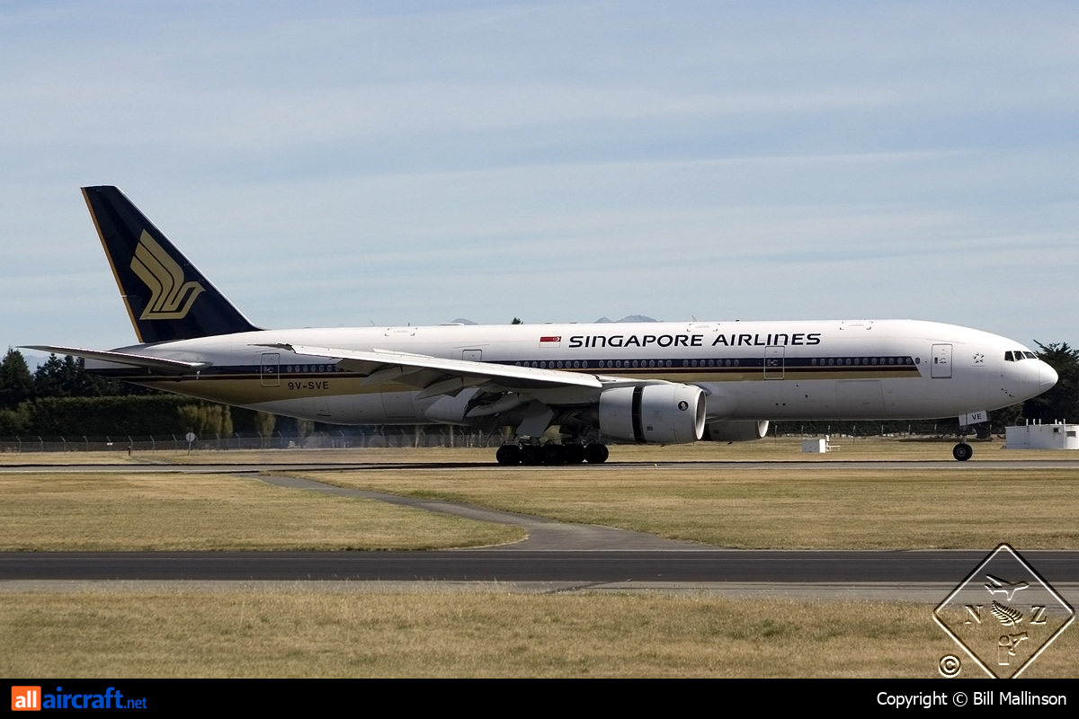 9V-SVE · Boeing 777-212/ER · (CHC / NZCH)