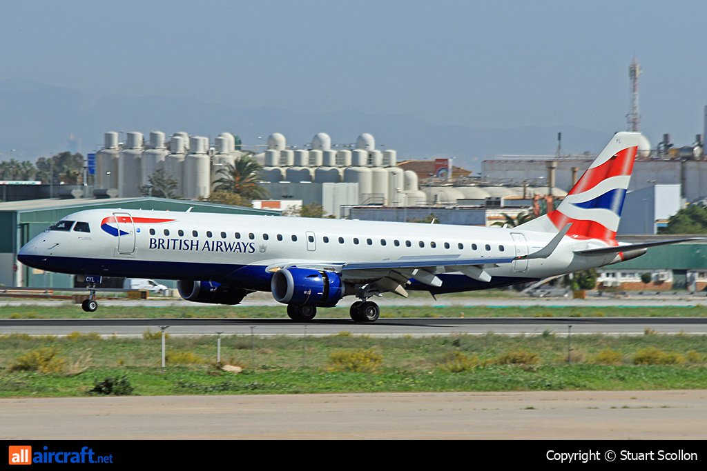 G-LCYL · Embraer ERJ-190LR · (AGP / LEMG)
