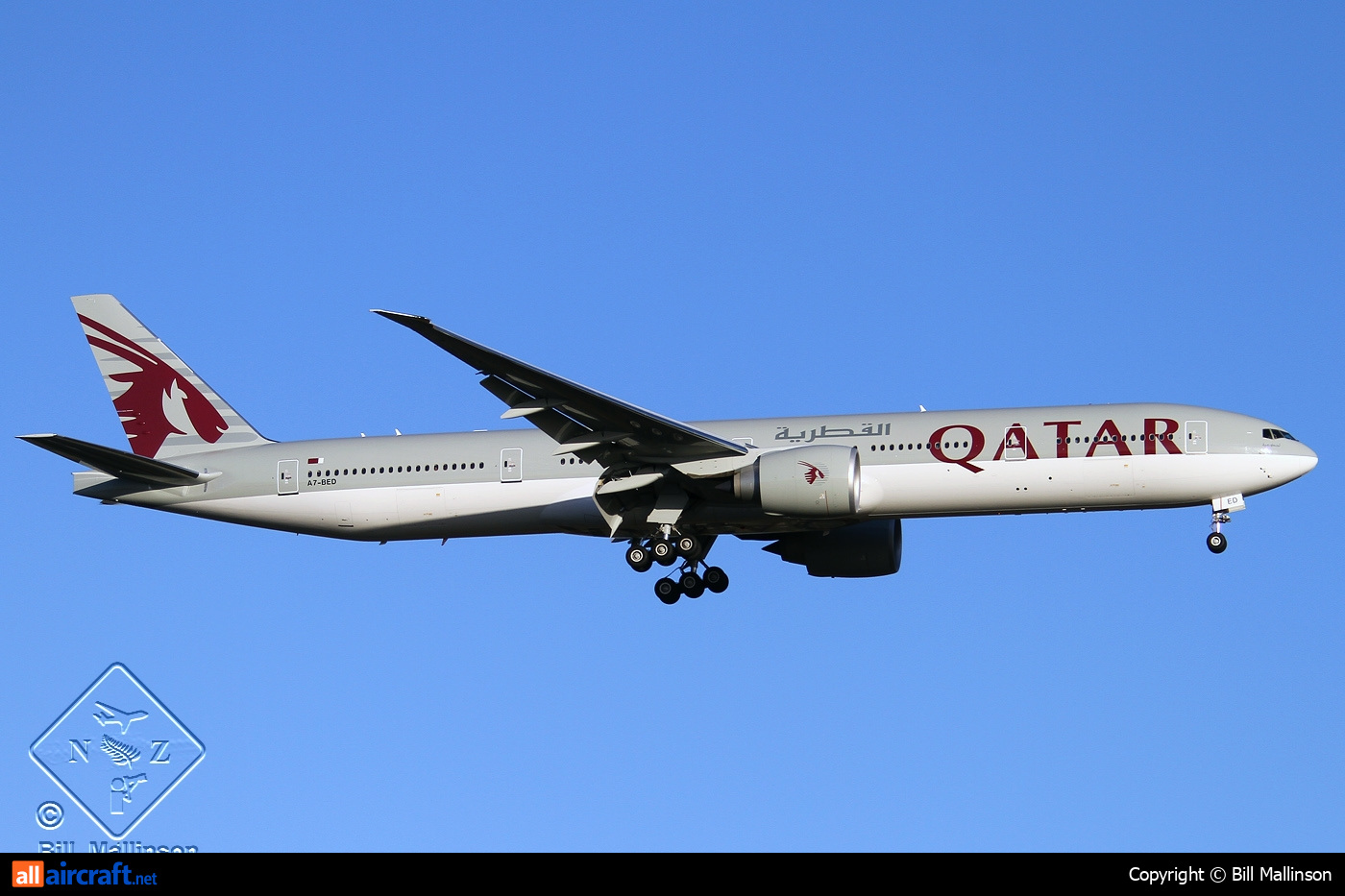 A7-BED · Boeing 777-3DZ/ER · (PER / YPPH)