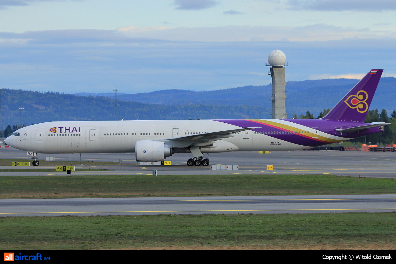 HS-TKL · Boeing 777-3AL/ER · (OSL / ENGM)