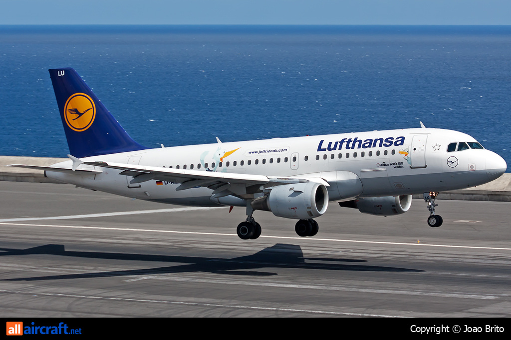 D-AILU · Airbus A319-114 · (FNC / LPMA)
