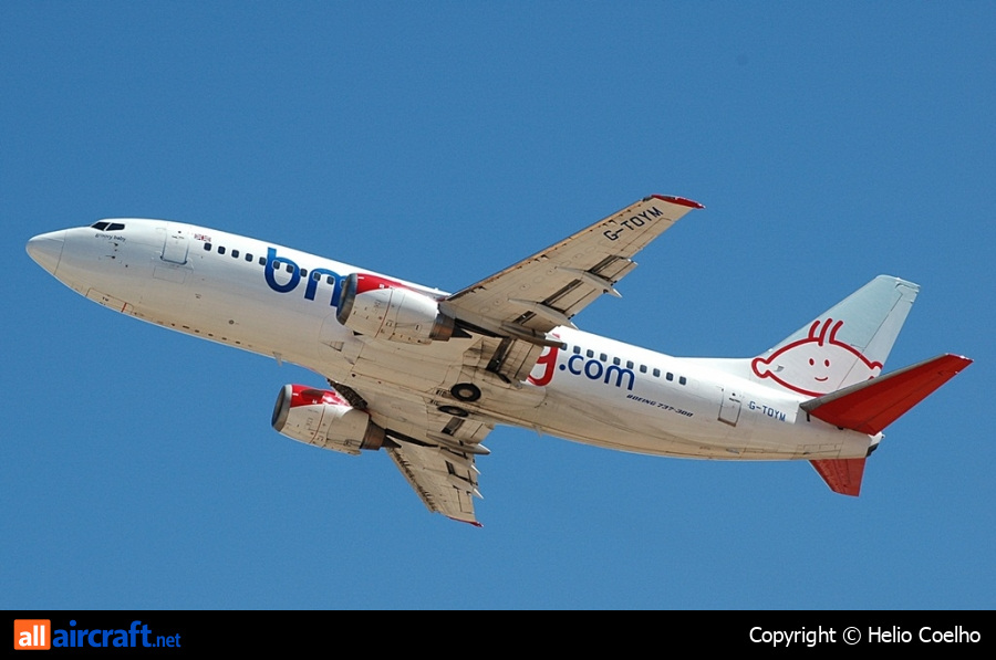 G-TOYM · Boeing 737-36Q · (FAO / LPFR)