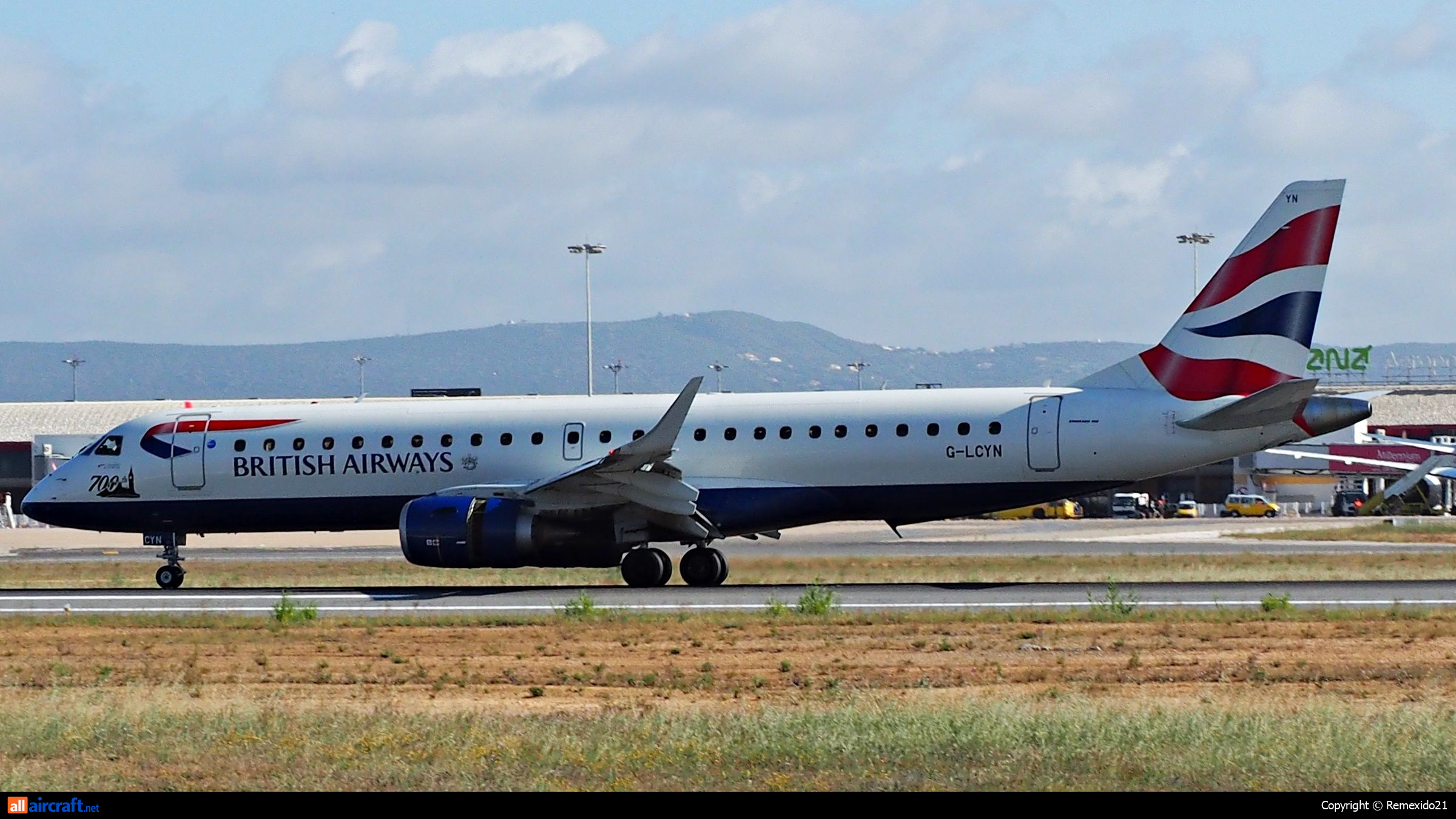 G-LCYN · Embraer 190-100SR · (FAO / LPFR)