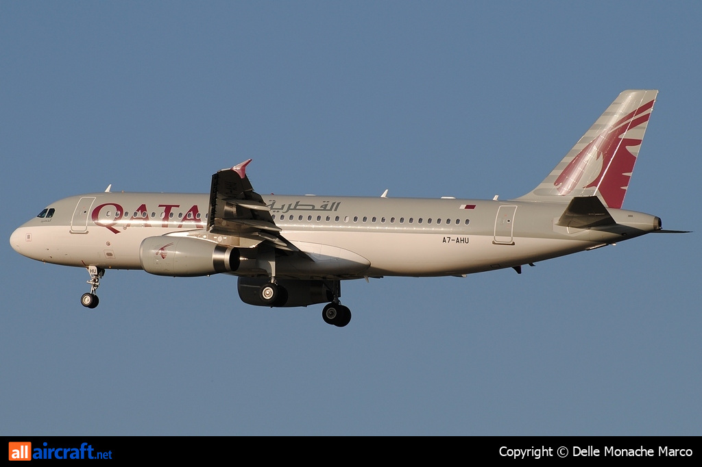 A7-AHU · Airbus A320-232 · (MXP / LIMC)