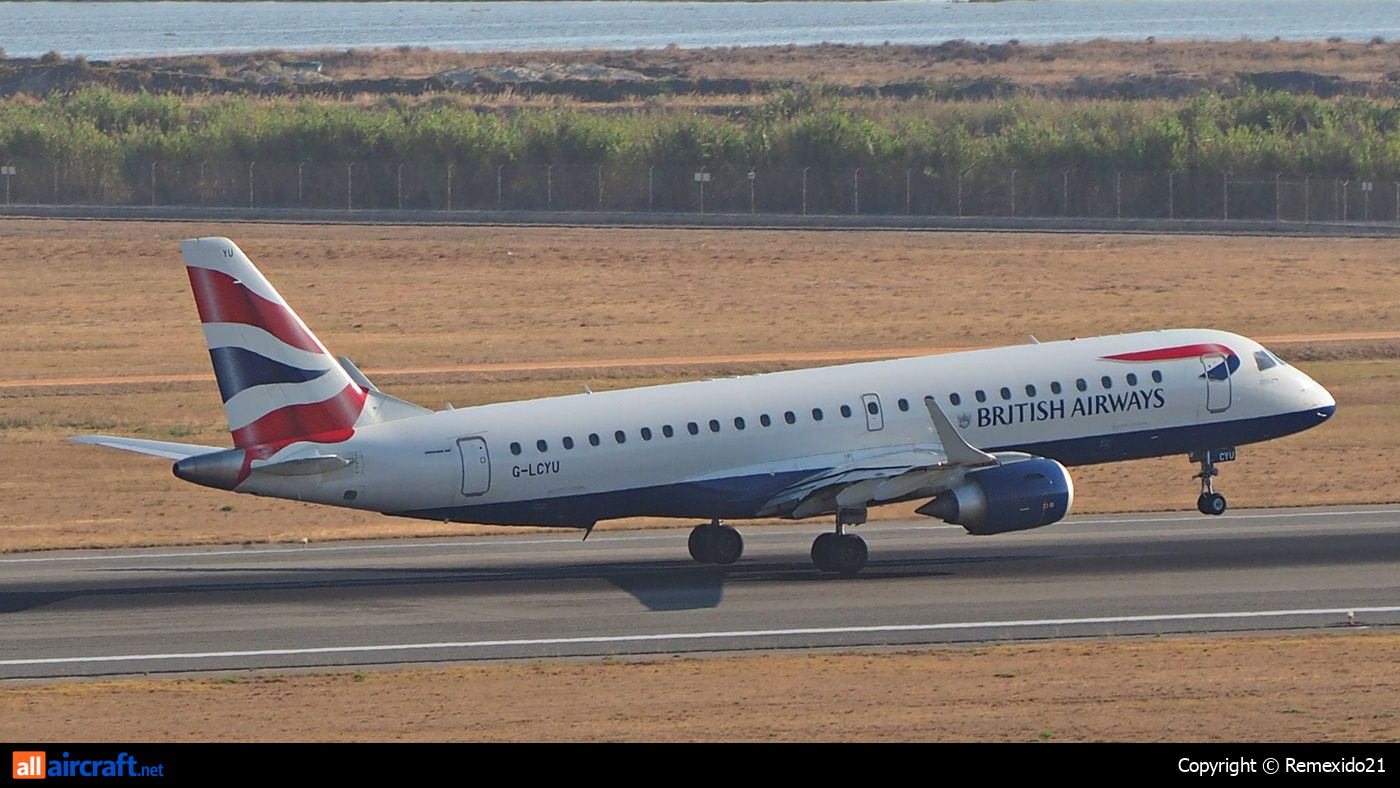 G-LCYU · Embraer 190-100SR · (FAO / LPFR)