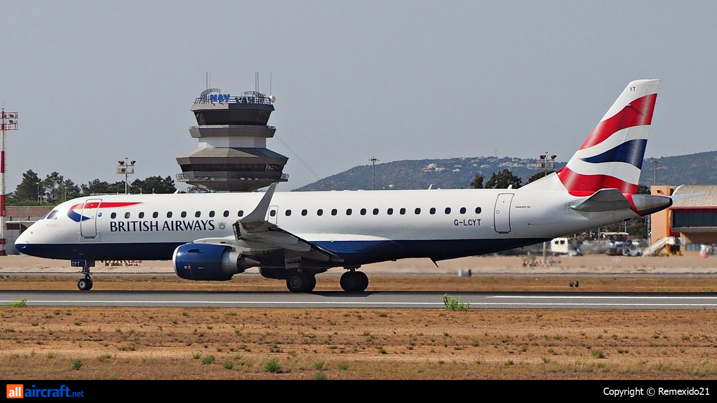 G-LCYT · Embraer 190-100SR · (FAO /LPFR)