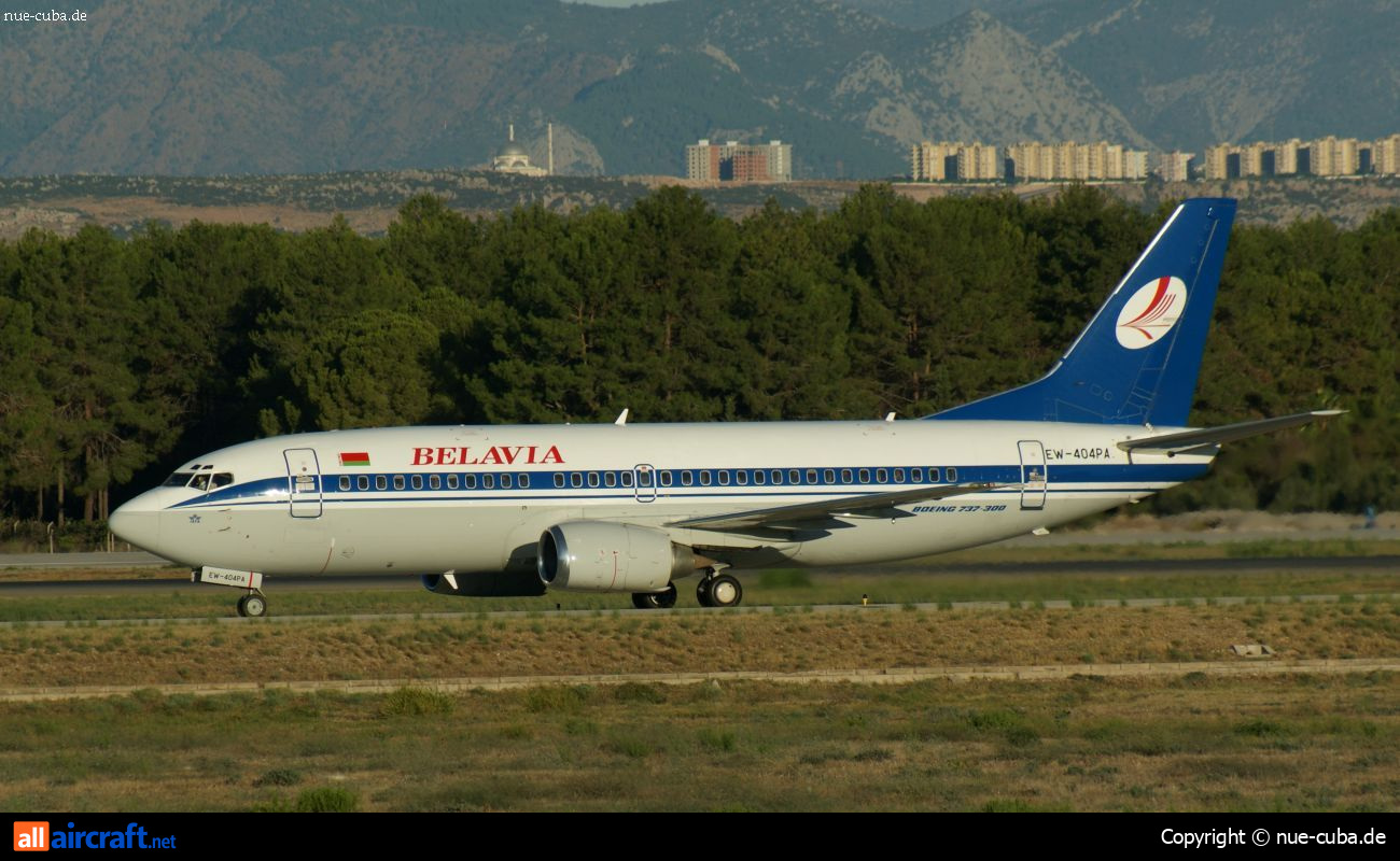 EW-404PA · Boeing 737-3L9 · (AYT / LTAI)