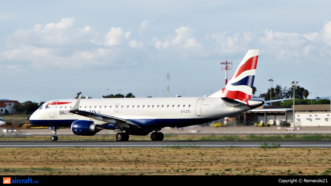 G-LCYJ · Embraer 190-100SR · (FAO / LPFR)