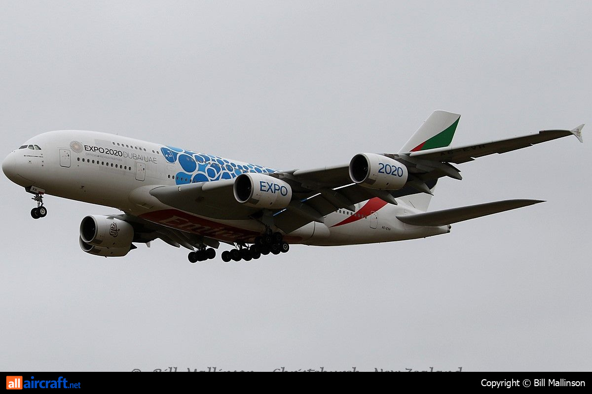 A6-EVH · Airbus A380-842 · (CHC / NZCH)