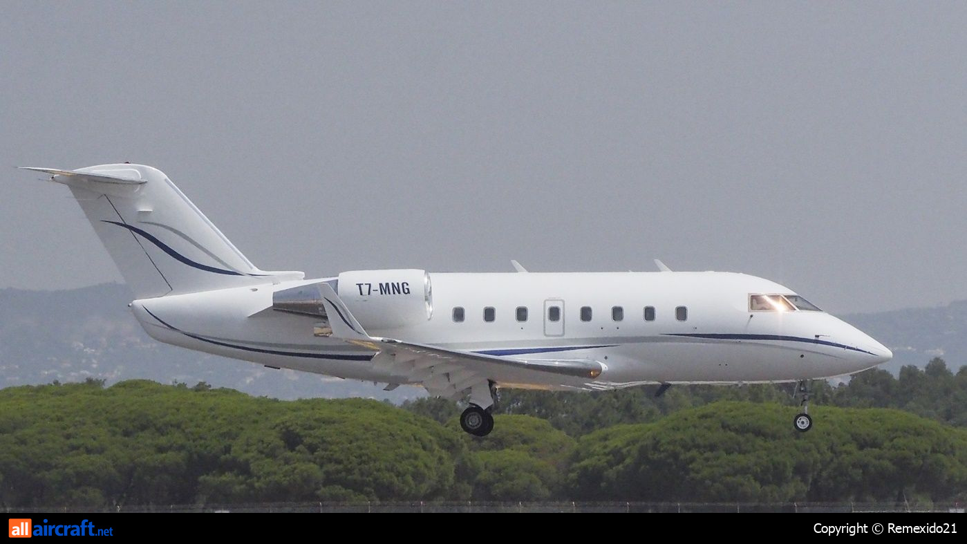 T7-MNG · Bombardier CL-600-2B16 Challenger 601-3A · (FAO / LPFR)