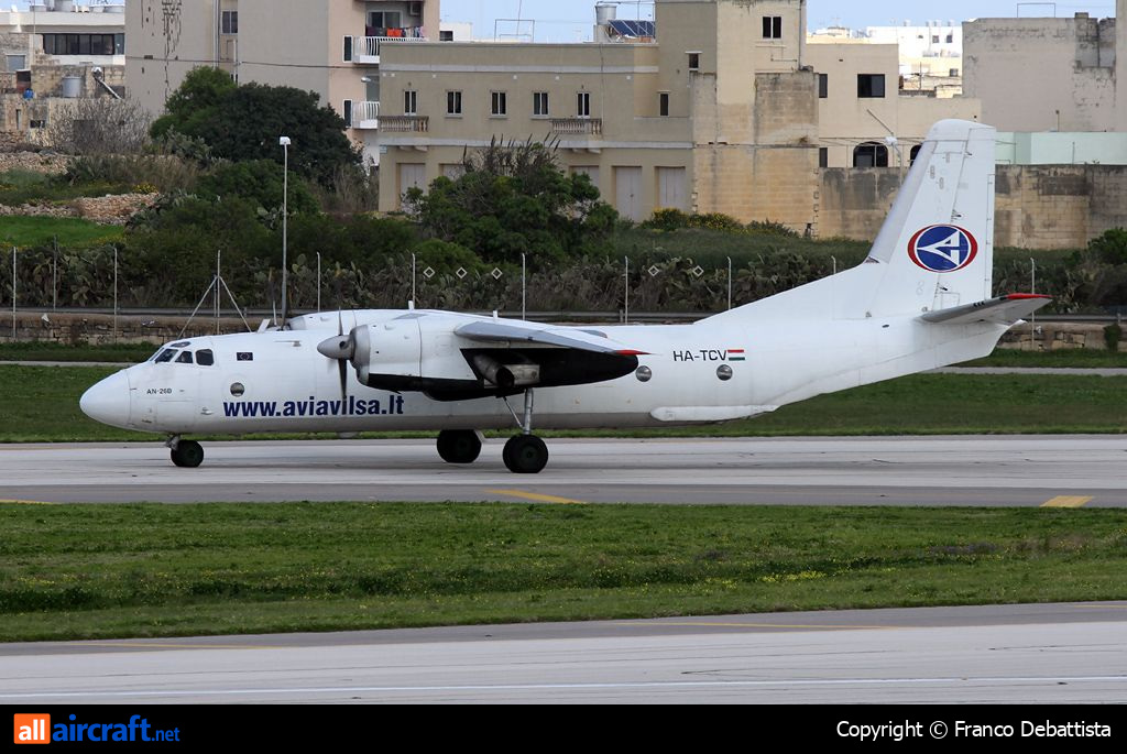 HA-TCV · Antonov An-26B · (MLA / LMML)