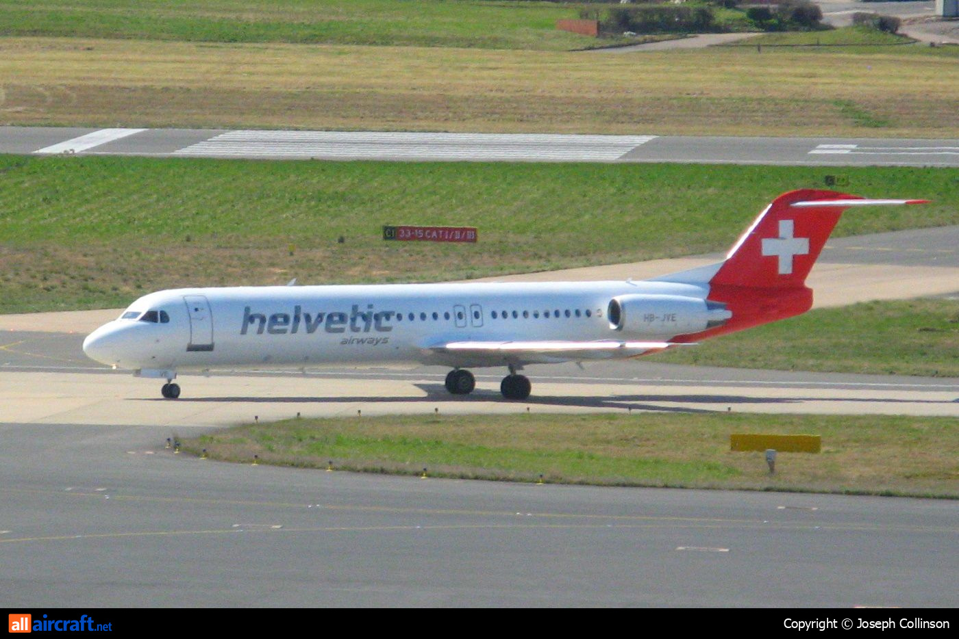 HB-JVE · Fokker 100 · (BHX / EGBB)
