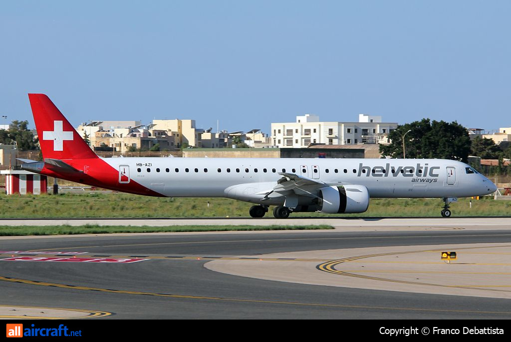 HB-AZI · Embraer 190-400STD · (MLA / LMML)