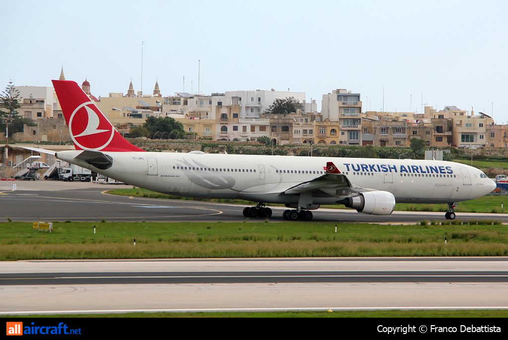 TC-JNS · Airbus A330-303 · (MLA / LMML)