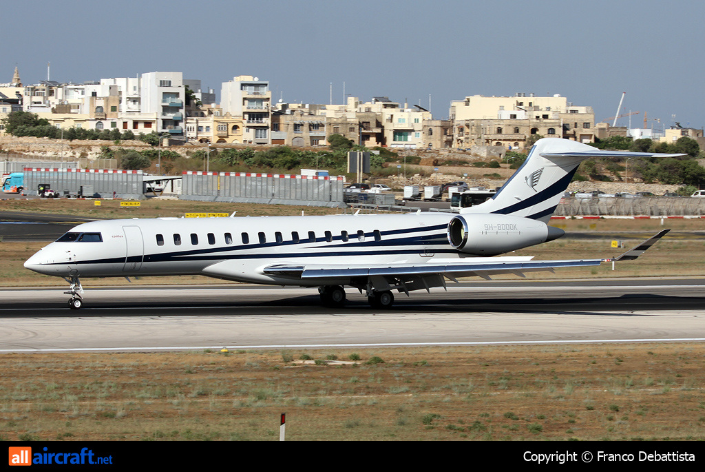 9H-8000K · Bombardier BD-700-2A12 Global 8000 · MLA / LMML