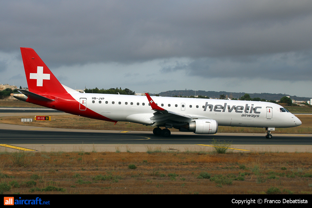HB-JVP · Embraer 190-100LR · MLA / LMML