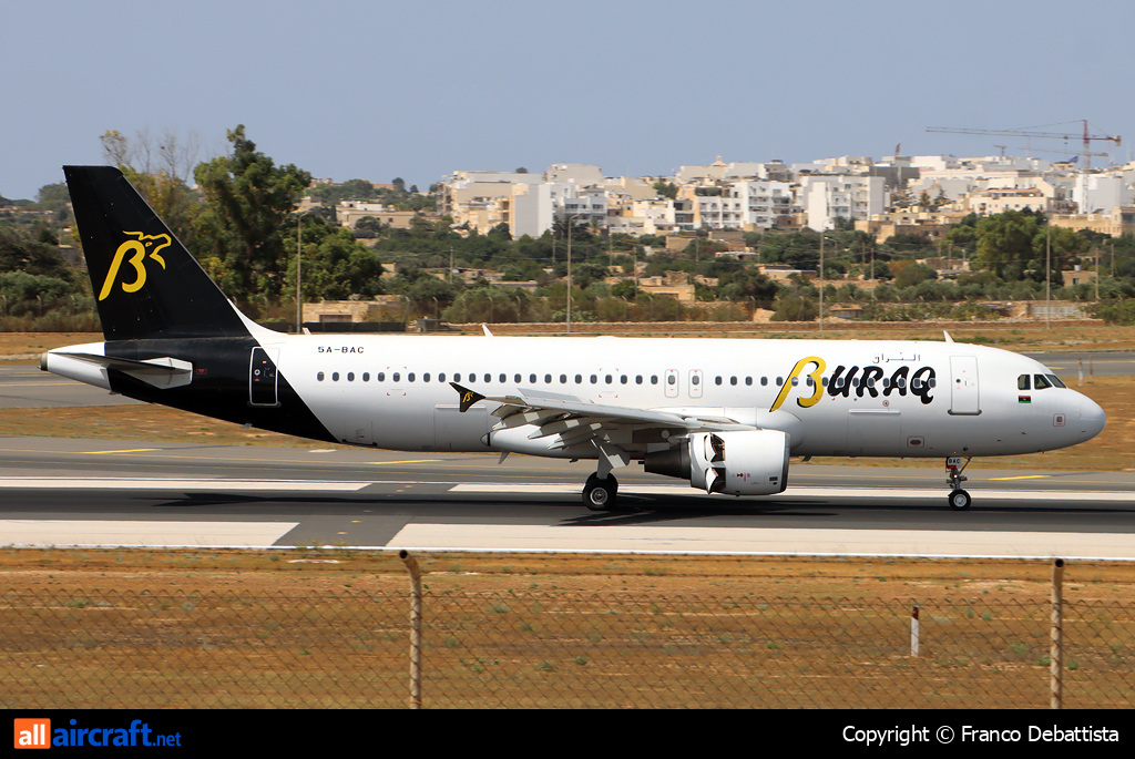 5A-BAC · Airbus A320-214 · MLA / LMML