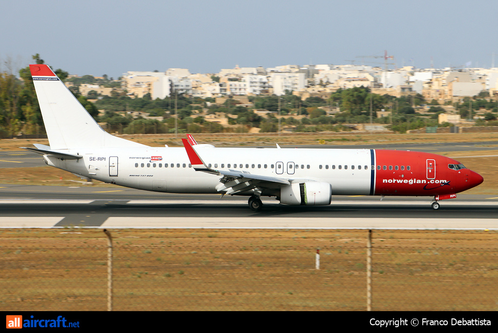 SE-RPI · Boeing 737-8JP(WL) · MLA / LMML
