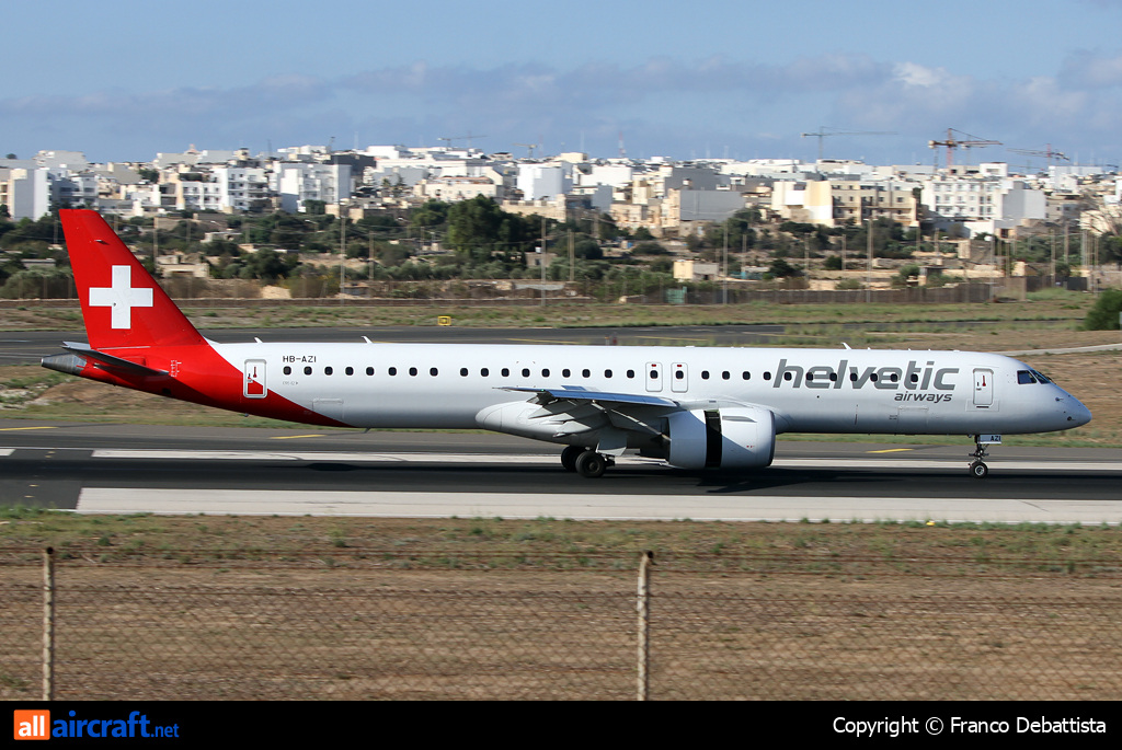 HB-AZI · Embraer 190-400STD · MLA / LMML