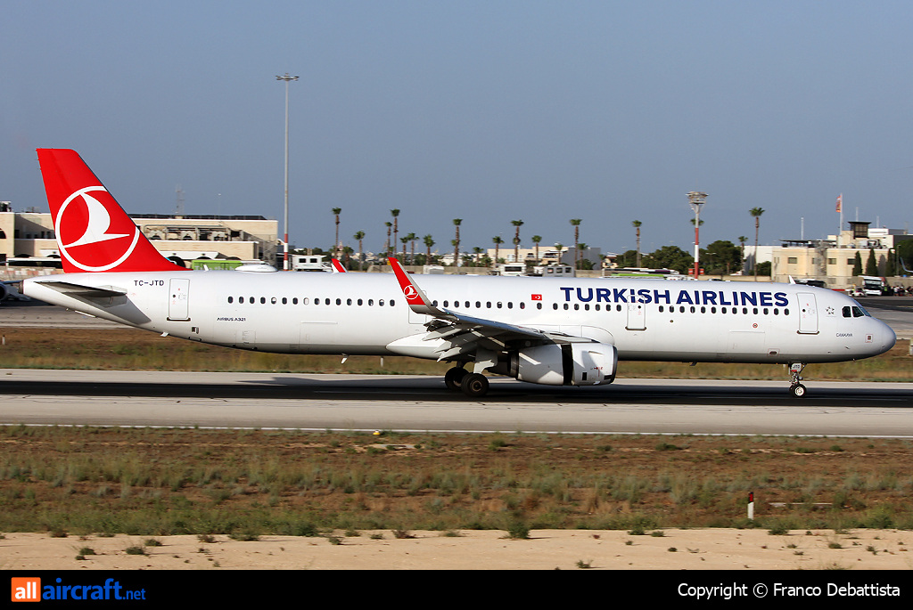 TC-JTD · Airbus A321-231W · MLA / LMML