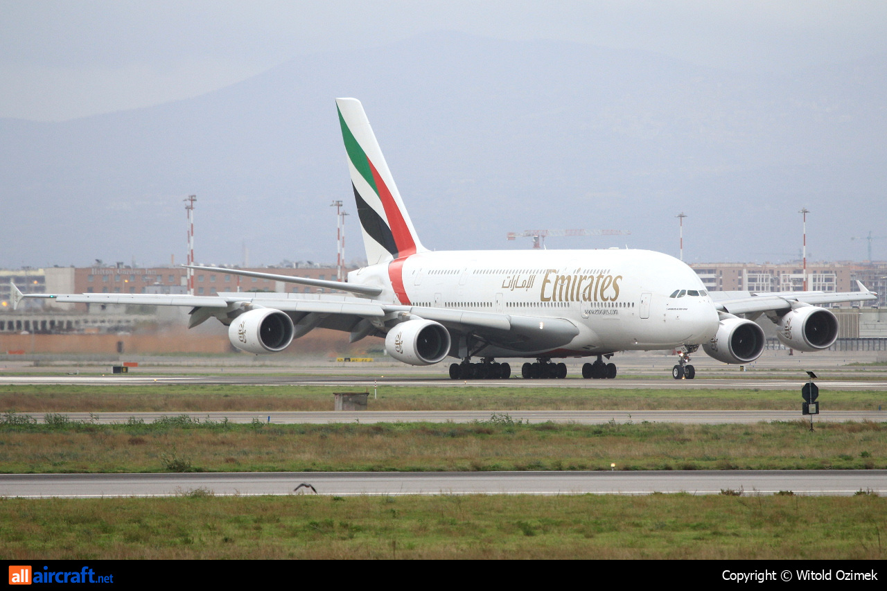 A6-EDS · Airbus A380-861 · (FCO / LIRF)
