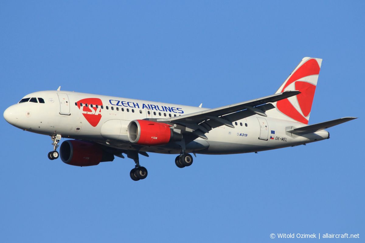 OK-MEL · Airbus A319-112 · (RZE / EPRZ)