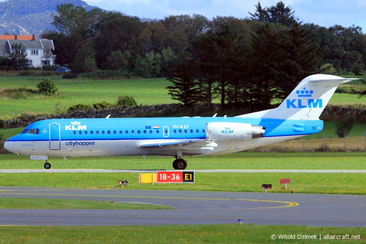 PH-KZF · Fokker 70 · (SVG / ENZV)