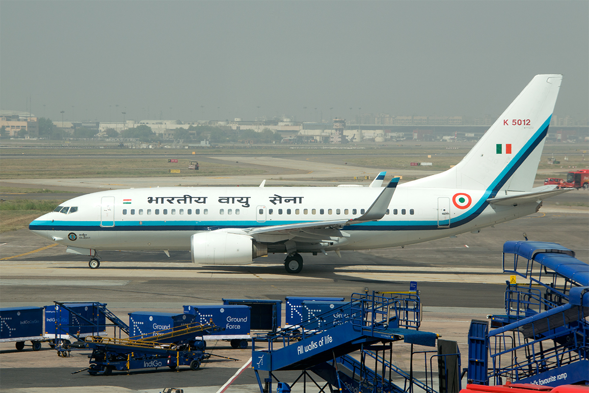 K5012 · Boeing 737-7HI(BBJ) · (DEL / VIDP)