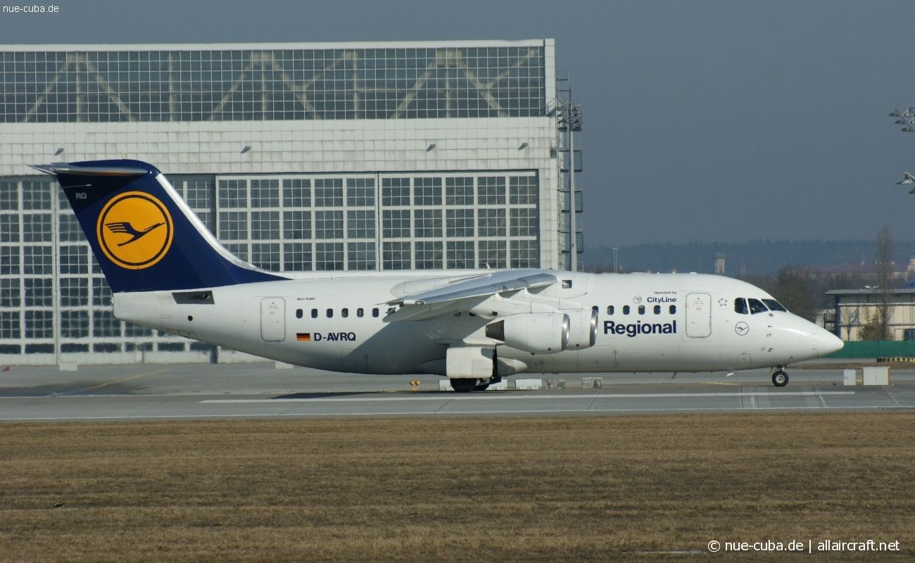 D-AVRQ · British Aerospace Avro RJ85 · (MUC / EDDM)