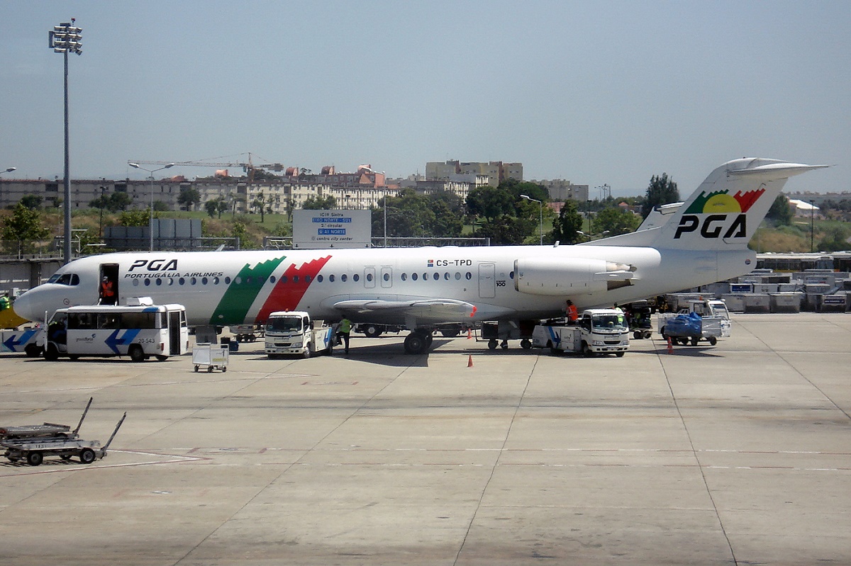 CS-TPD · Fokker 100 · (LIS / LPPT)