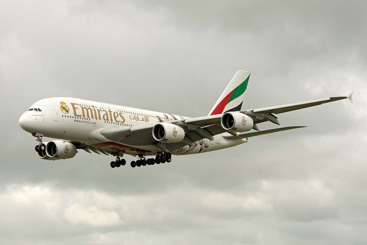 A6-EOA · Airbus A380-861 · (MRU / FIMP)