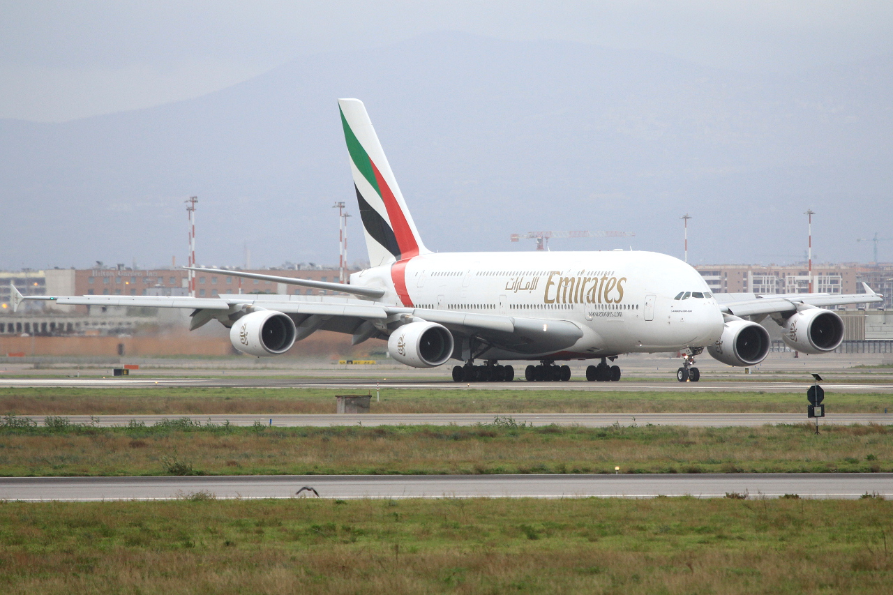A6-EDS · Airbus A380-861 · (FCO / LIRF)