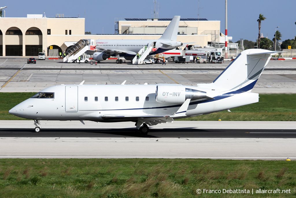 OY-INV · Bombardier CL-600-2B16 Challenger 604 · (MLA / LMML)