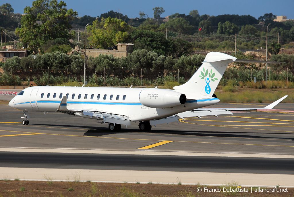 N512GL · Bombardier BD-700-2A12 Global 7500 · (MLA / LMML)