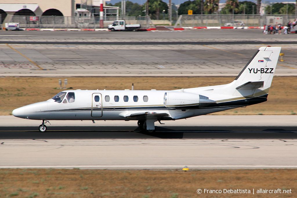 YU-BZZ · Cessna 550B Citation Bravo · (MLA / LMML)