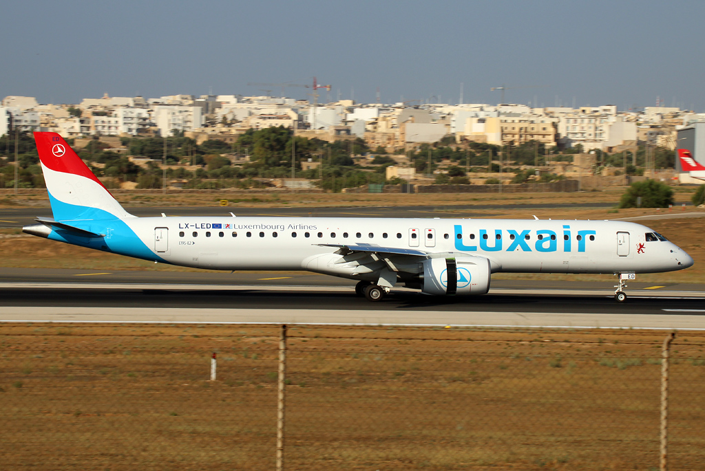 LX-LED · Embraer 190-400STD · MLA / LMML