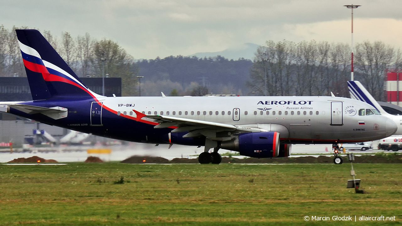 VP-BWJ · Airbus A319-111 · (KRK / EPKK)